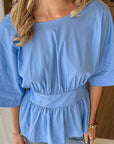 Summer Sweet Pink Cotton Short Sleeve Top
