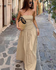 Chic Strapless A-Line Dress for Women