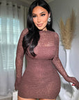 2026 Summer Sexy Lace Long Sleeve Dress