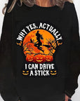 Fashionable Plus Size Printed Long Sleeve Top