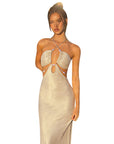Summer Sexy Backless Dress with Chain Design