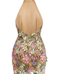 Elegant Sleeveless Embroidered Mini Dress for Parties