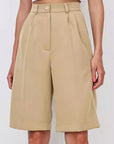 High-Waisted Casual Bermuda Shorts for Women