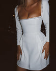Elegant A-Line Dress with Square Neck