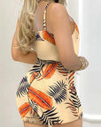 New Women's Yellow Floral Cami Set for Commuting