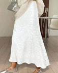 Fashion Sequined High Waist Maxi Skirt