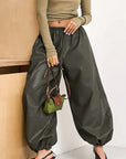 Women's Stylish High Waist PU Pants