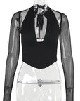 Autumn Fashion Deep V Neck Two-Piece Set