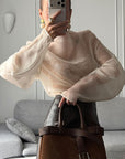 Chic Sheer Long Sleeve Top for Women