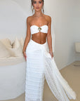 Chic Striped Crop Top and Skirt Set for Women