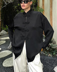 Elegant Chinese Style Stand Collar Long Sleeve Top