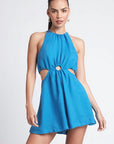 Summer Blue Hollow Out Jumpsuit for Women