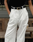 High Waist Straight Leg Pants for Women