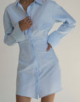 Fashionable Women's Long Sleeve Shirt Dress