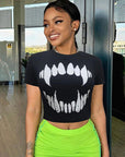 Trendy Women's Short Sleeve Crop Top