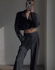 Elegant Striped Suit Set for Women