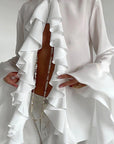 Chic Ruffle Long Sleeve Shirt for Women