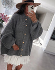 Casual Loose Knit Cardigan for Women