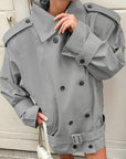 Vintage Double-Breasted Trench Coat for Women