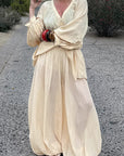 Summer Loose Fit Bubble Cuffed Pants for Women
