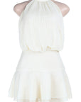 Chic Halter Neck Mini Dress for Summer Vacation