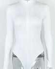 Spring Women's Sexy Slim Fit Zipper Bodysuit