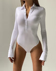 Stylish Long Sleeve Polo Jumpsuit for Women