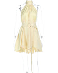 Stylish Two-Way A-Line Dress with Halter Neck