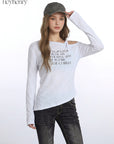 HeyHenry Asymmetric Long Sleeve T-Shirt for Women
