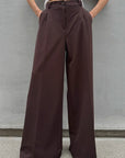 Vintage Style High Waist Wide Leg Pants for Women