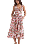 Summer Slim Fit Floral V-Neck Dress