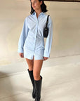 Fashionable Women's Long Sleeve Shirt Dress
