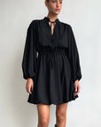 Chic Commuter V-Neck A-Line Dress