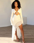 Summer Sexy Street Style Long Sleeve V-Neck Dress