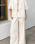 Casual Cotton Tie-Up Set in Apricot