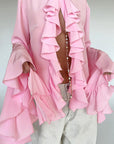 Chic Ruffle Long Sleeve Shirt for Women