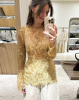 French Style Sheer Lace Top for Women