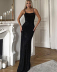Elegant Summer Backless Dress with Rhinestones