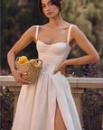 Elegant Black A-Line Dress with Spaghetti Straps