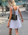 Summer Casual White Cotton Linen Dress