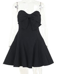 Chic Strapless Bowknot Mini Dress for Women