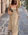 Chic Strapless A-Line Dress for Women
