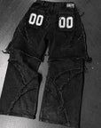 Vintage Patchwork Loose Denim Pants
