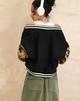 Trendy Women's Color Block Cardigan for Fall