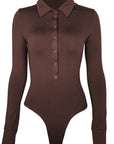 Stylish Long Sleeve Polo Jumpsuit for Women