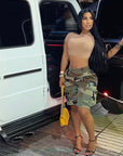 Summer Casual Loose Camouflage Pocket Shorts
