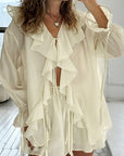 European Style Ruffled Casual Set
