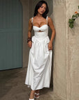 Summer Beach Vacation Hollow Waist Dress