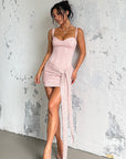 Lace Backless Spaghetti Strap Dress
