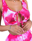 Summer Fashion Sexy Printed Tank Top and Shorts Set